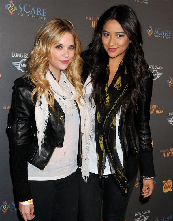Ashley Benson and Shay Mitchell at 3rd Annual Los Angeles Haunted Hayride