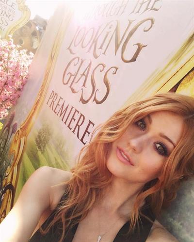 Katherine McNamara taking a selfie