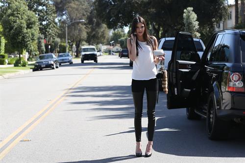 Kendall Jenner at the latest Nomad Two Worlds exhibit at the Guy Hepner gallery in Los Angeles on April 11, 2013