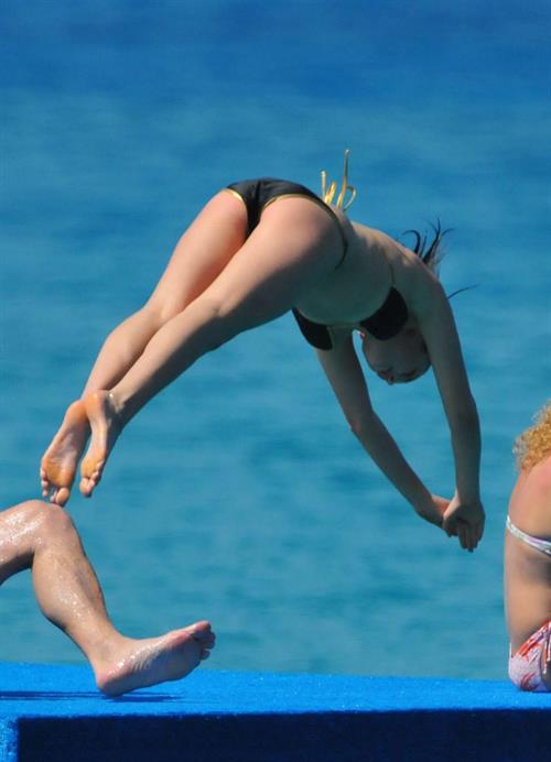 Violet Budd in a bikini