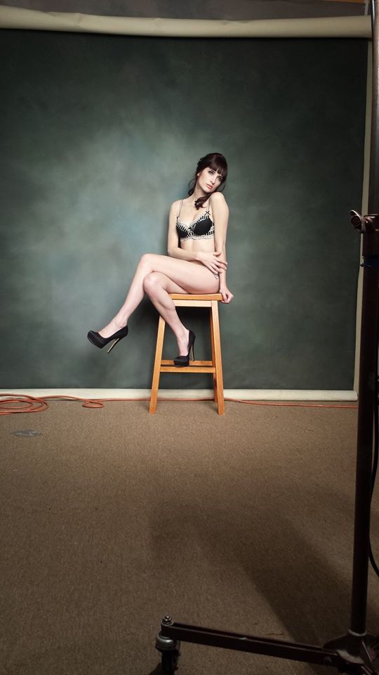 Susan Coffey in lingerie