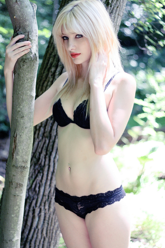 Susan Coffey in lingerie