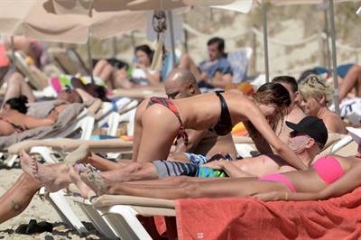 Aída Yéspica in a bikini