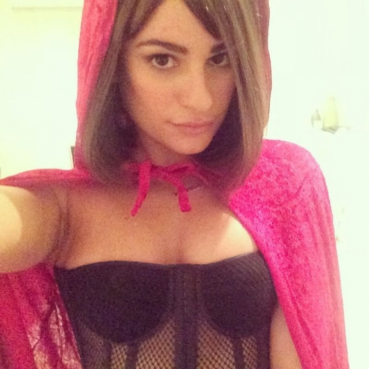 Lea Michele taking a selfie