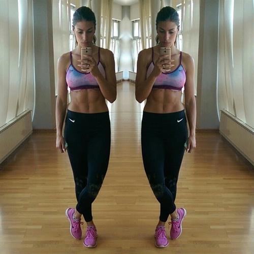 Ivana Španović taking a selfie