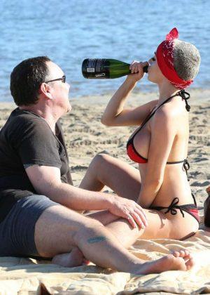Courtney Stodden Bikini Candids at the beach in Venice