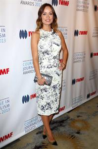 Olivia Wilde debuts her small baby bump while attending the 2013 International Women’s Media Foundation’s Courage in Journalism Awards at the Beverly Hills Hotel on Tuesday (October 29, 2013) in Beverly Hills, Calif.