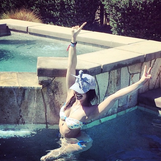 Daisy Lowe in a bikini