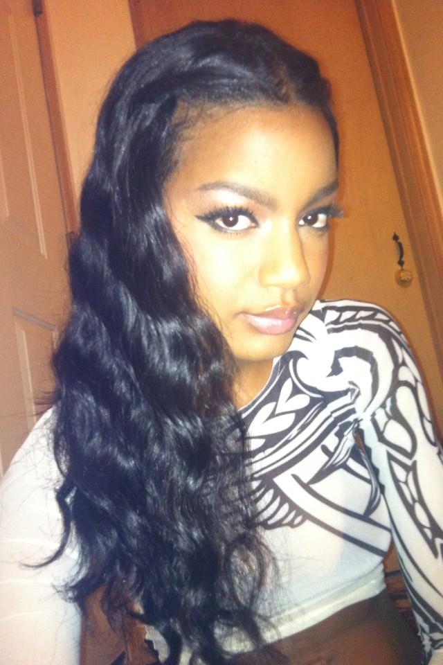 Ebonee Davis taking a selfie