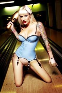 Sabina Kelley in lingerie