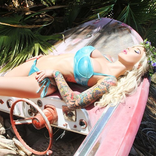 Sabina Kelley in lingerie