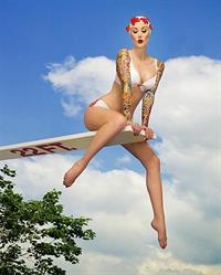 Sabina Kelley in lingerie