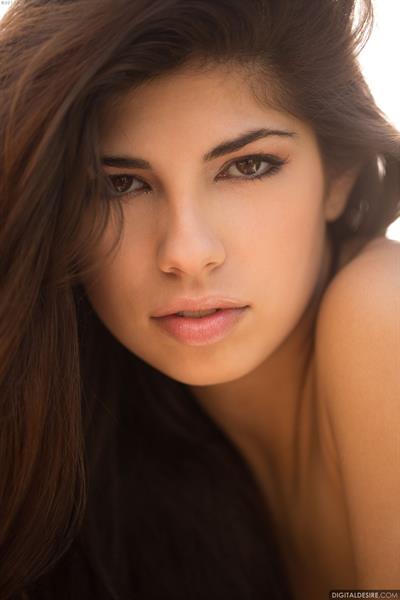 Ava Taylor in lingerie by the pool