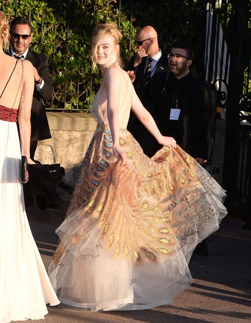 Elle Fanning showing off pasties at amfAR’s 23rd Cinema Against AIDS Gala