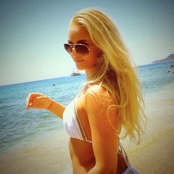 Anna Nyström in a bikini