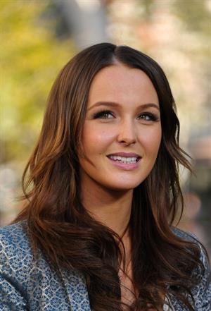 On the set of Extra at The Grove in LA on January 17, 2013