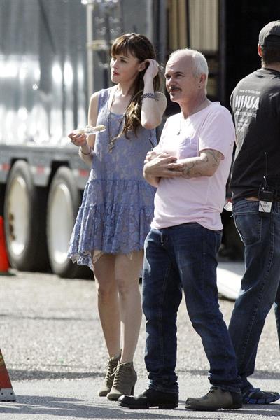 Alexis Bledel on the set of 'Remember Sunday' in New Orleans January 25, 2013