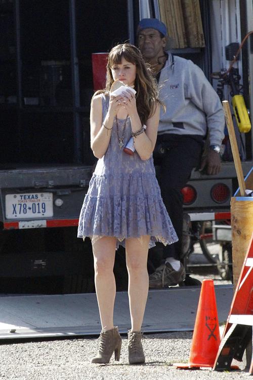 Alexis Bledel on the set of 'Remember Sunday' in New Orleans January 25, 2013