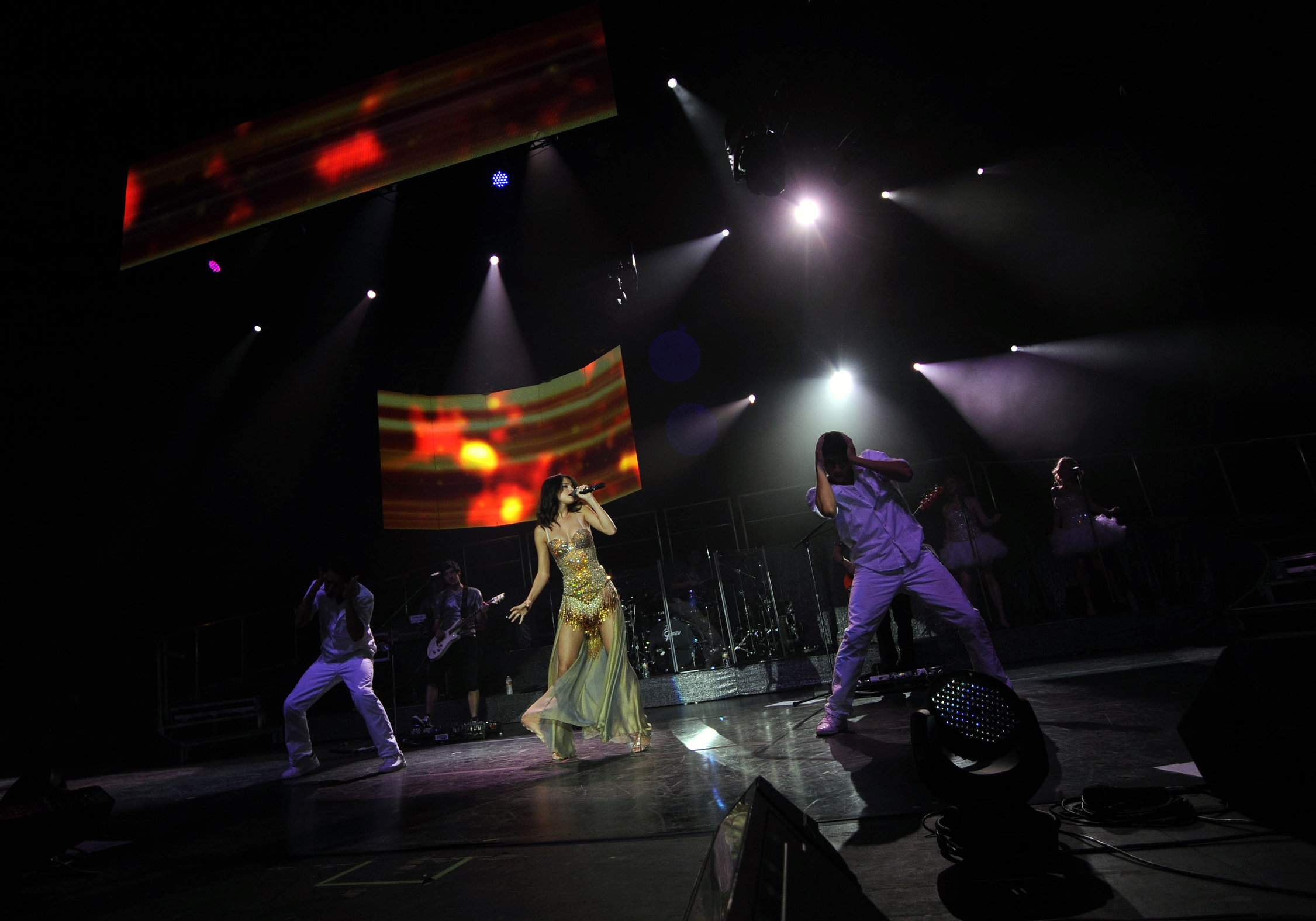 Selena Gomez performing at the Gexa Energy Pavillion in Dallas August 31, 2011 