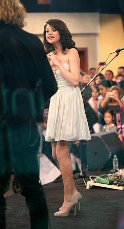 Selena Gomez on the Good Morning America show in New York City, February 11, 2010