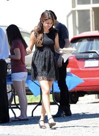 Selena Gomez on the set of 'Feed the Dog' in Pasadena August 27, 2012