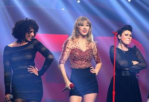 Taylor Swift on stage at the KIIS FM 2012 Jingle Ball concert at Nokia Theatre in Los Angeles - December 1, 2012 