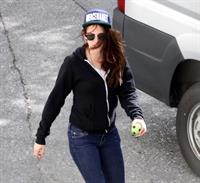 Kristen Stewart playing with a ball on the set of  Sils Maria  in Switzerland September 20, 2013  