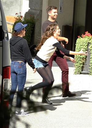Kristen Stewart playing with a ball on the set of  Sils Maria  in Switzerland September 20, 2013  