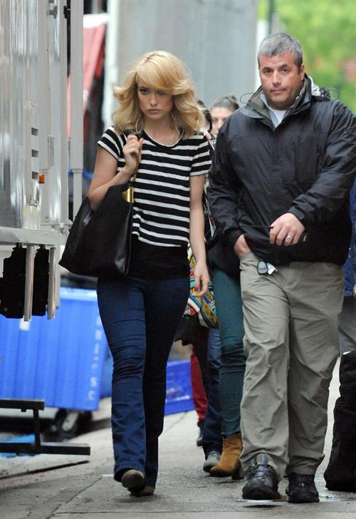 Olivia Wilde on the set of her new Revlon commercial in New York City 2/5/2012 