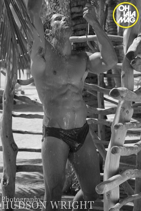 Joel Rush in a bikini