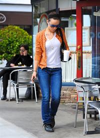 Olivia Wilde leaves LA Conversation with coffee in LA 070411 