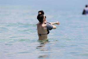 Anne Hathaway on a Beach in Miami 11 05 12 