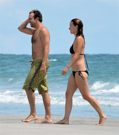 Olivia Wilde in a Bikini on the beach in Wilmington,North Carolina 8/22/12 