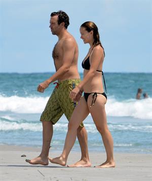 Olivia Wilde in a Bikini on the beach in Wilmington,North Carolina 8/22/12 