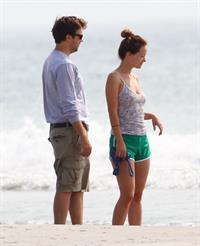 Olivia Wilde - on the beach in Wilmington,North Carolina - August 18 2012