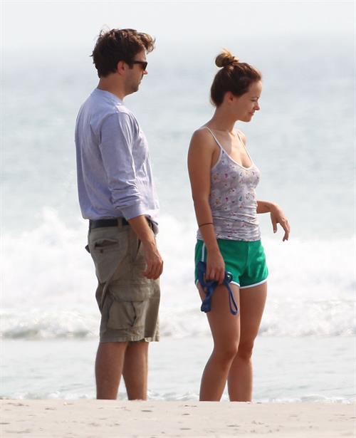 Olivia Wilde - on the beach in Wilmington,North Carolina - August 18 2012