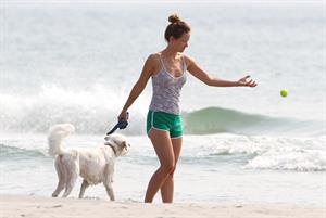 Olivia Wilde - on the beach in Wilmington,North Carolina - August 18 2012