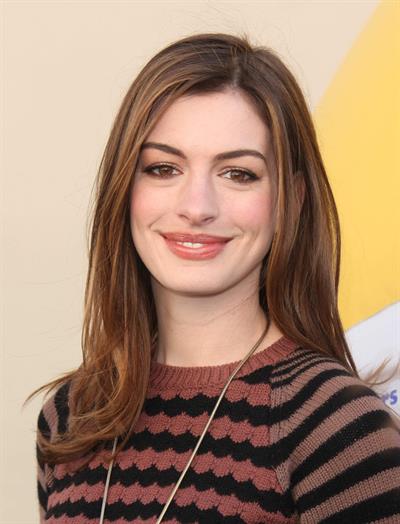 Anne Hathaway 20th Century Fox press day for Rio at Zanuck Theater January 28, 2011 
