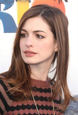 Anne Hathaway 20th Century Fox press day for Rio at Zanuck Theater January 28, 2011 