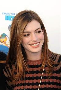 Anne Hathaway 20th Century Fox press day for Rio at Zanuck Theater January 28, 2011 