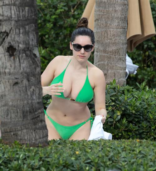 Kelly Brook bikini candids by the pool in Miami 2/1/13 