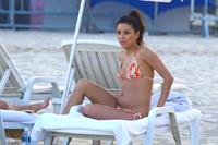 Eva Longoria bikini candids on the beach in Rio 3/10/13 