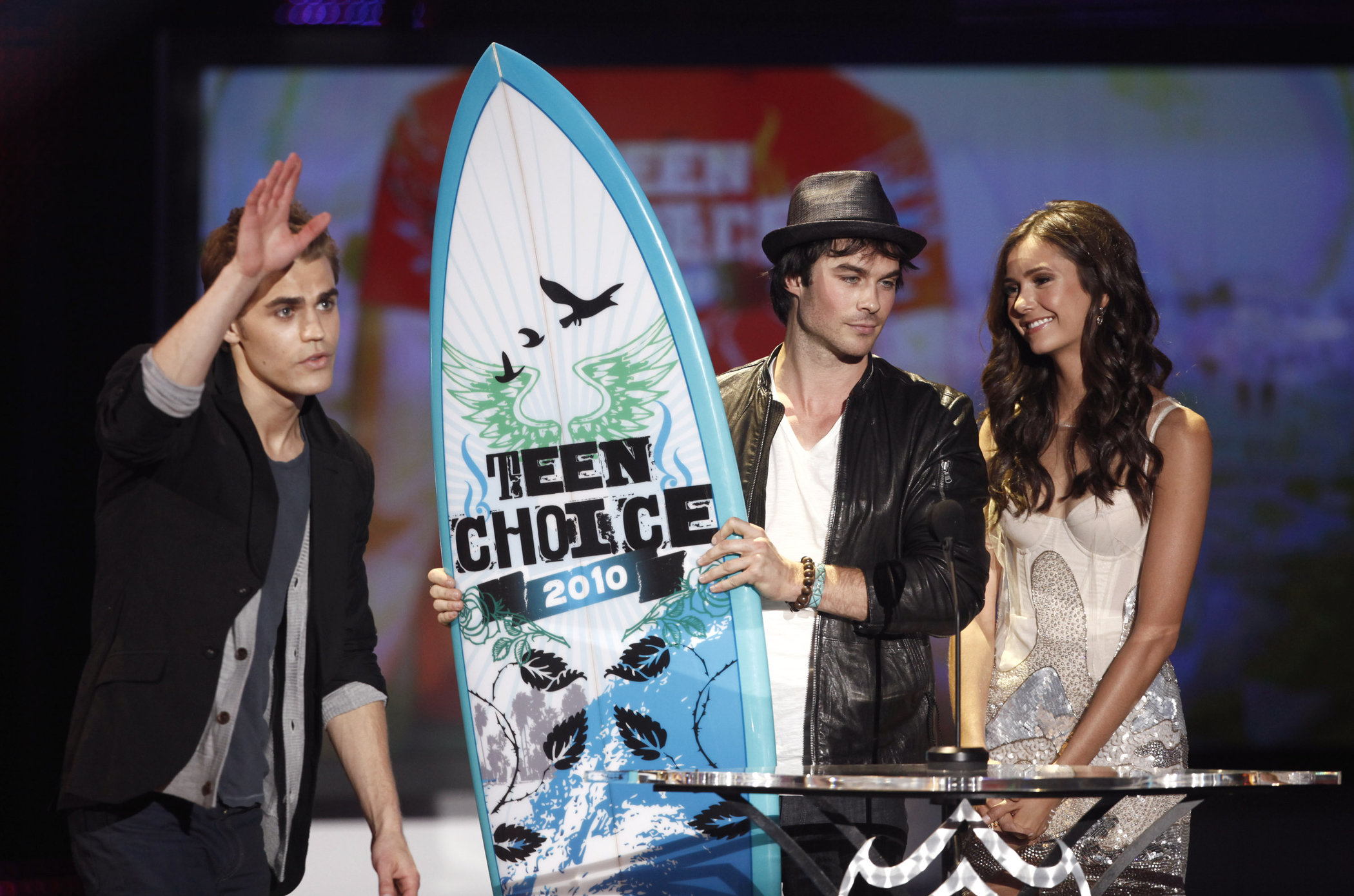 Nina Dobrev 2010 Teen Choice awards at Gibson Amphitheatre on August 8