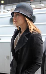 Jessica Biel leaving Justin Timberlake's apartment February 18, 2010