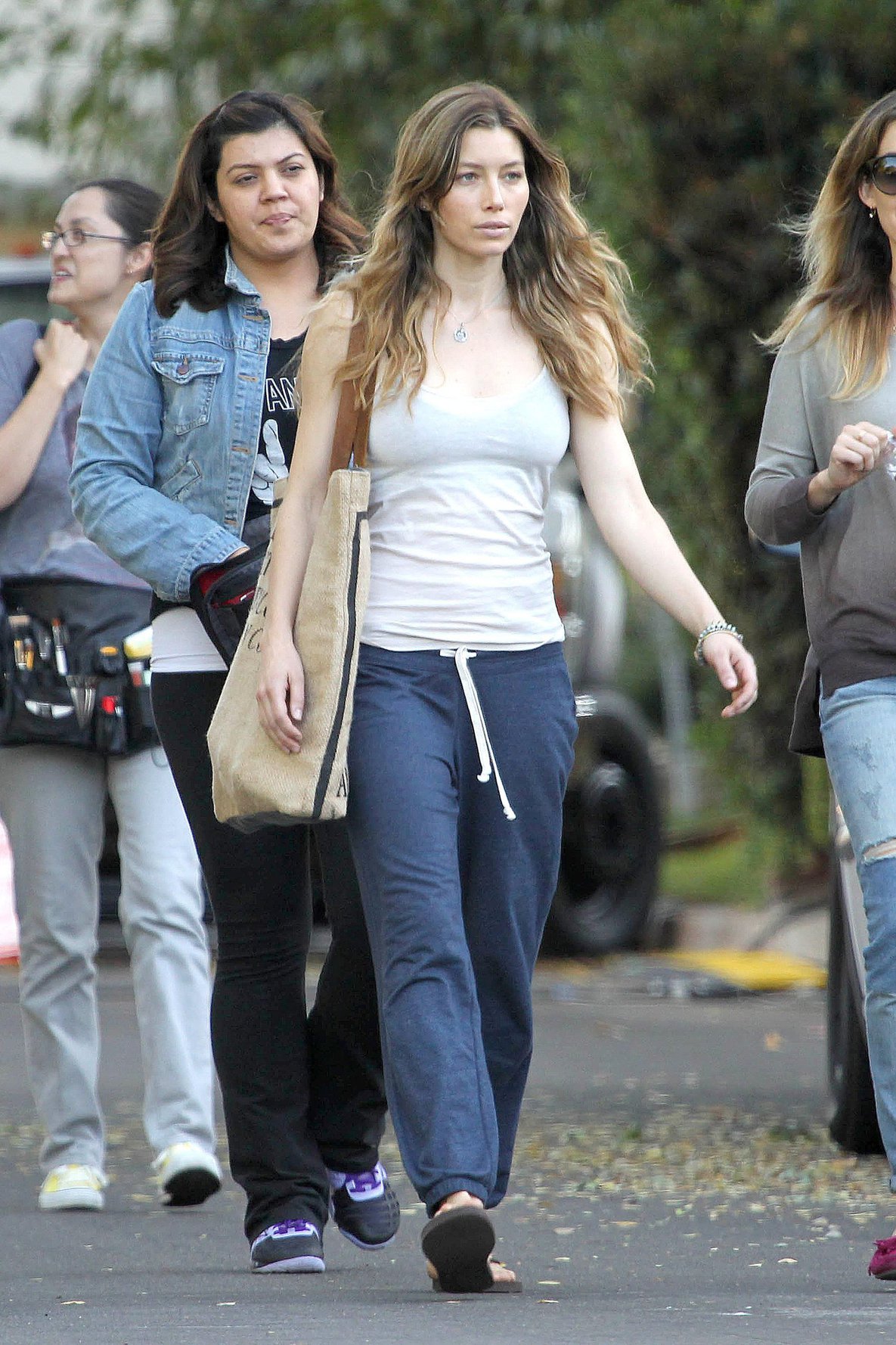 Jessica Biel – “Shiva and May” set candids, LA 10/17/13 