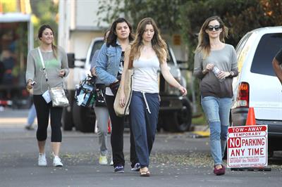 Jessica Biel – “Shiva and May” set candids, LA 10/17/13 