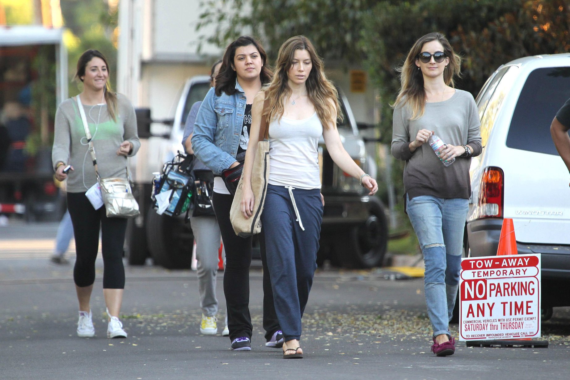 Jessica Biel – “Shiva and May” set candids, LA 10/17/13 