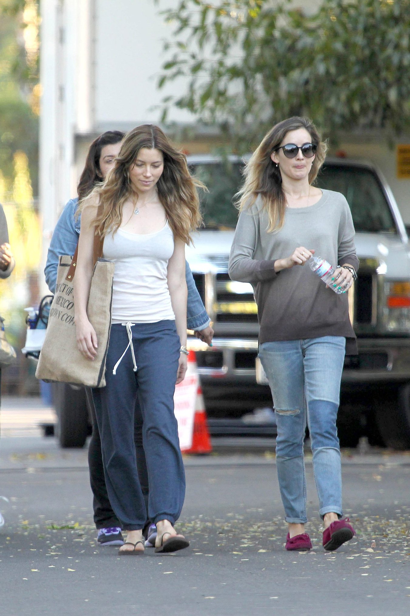 Jessica Biel – “Shiva and May” set candids, LA 10/17/13 