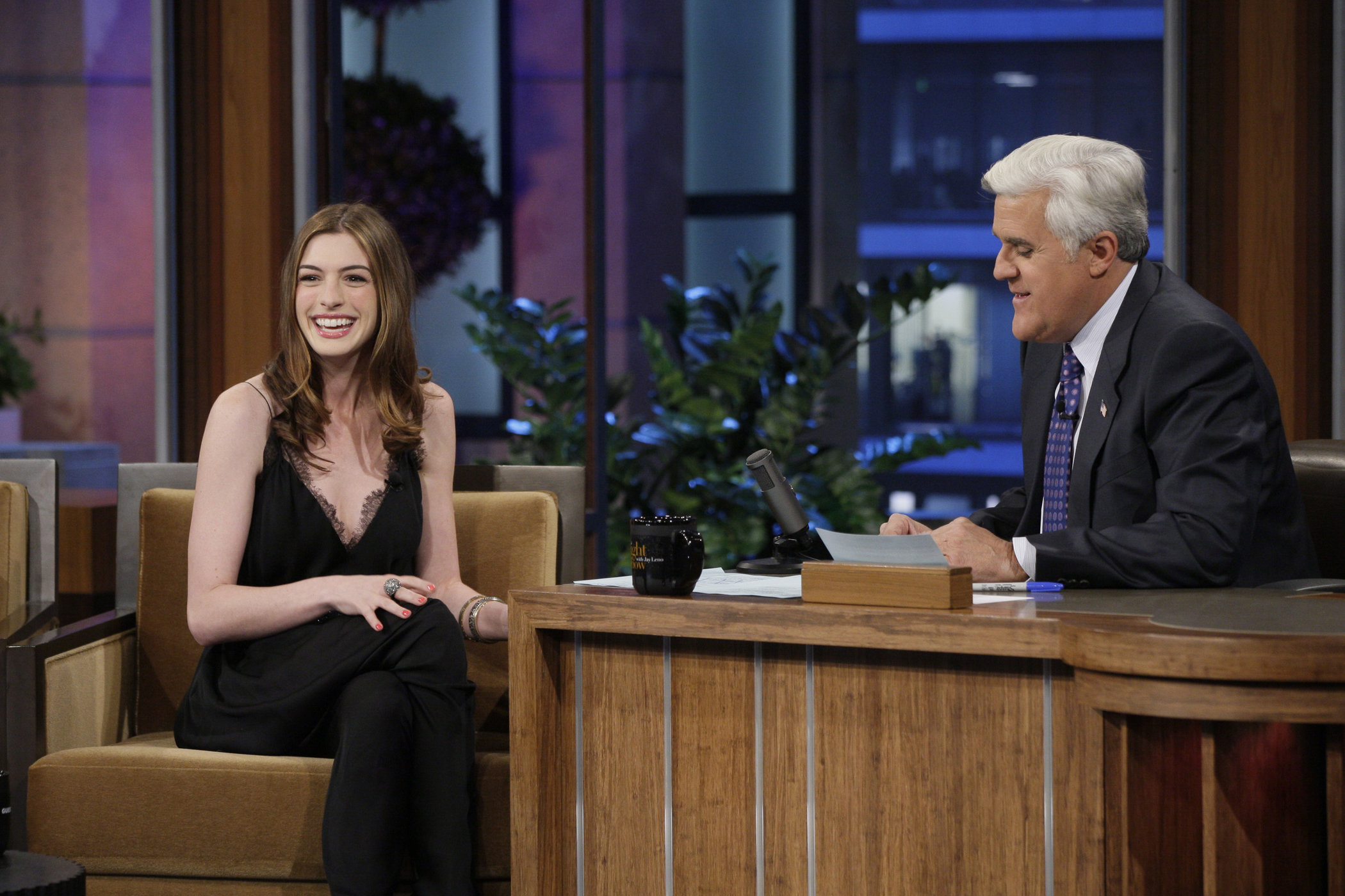 Anne Hathaway on the Tonight Show with Jay Leno April 11, 2010