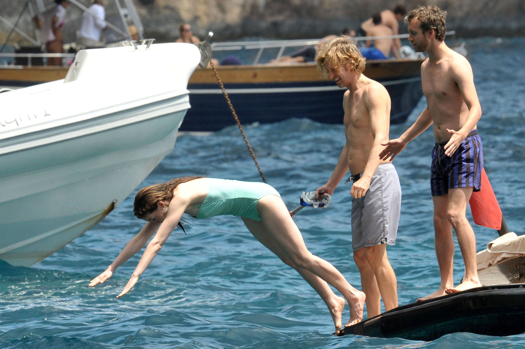 Anne Hathaway on vacation in Italy July 22, 2011 
